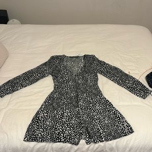 Zara button down long sleeve mini dress